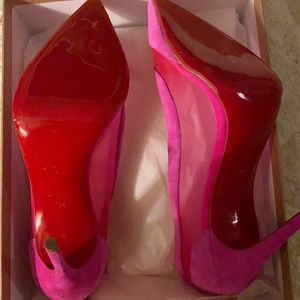 Velvet Pink Christian Louboutin 100mm heel
